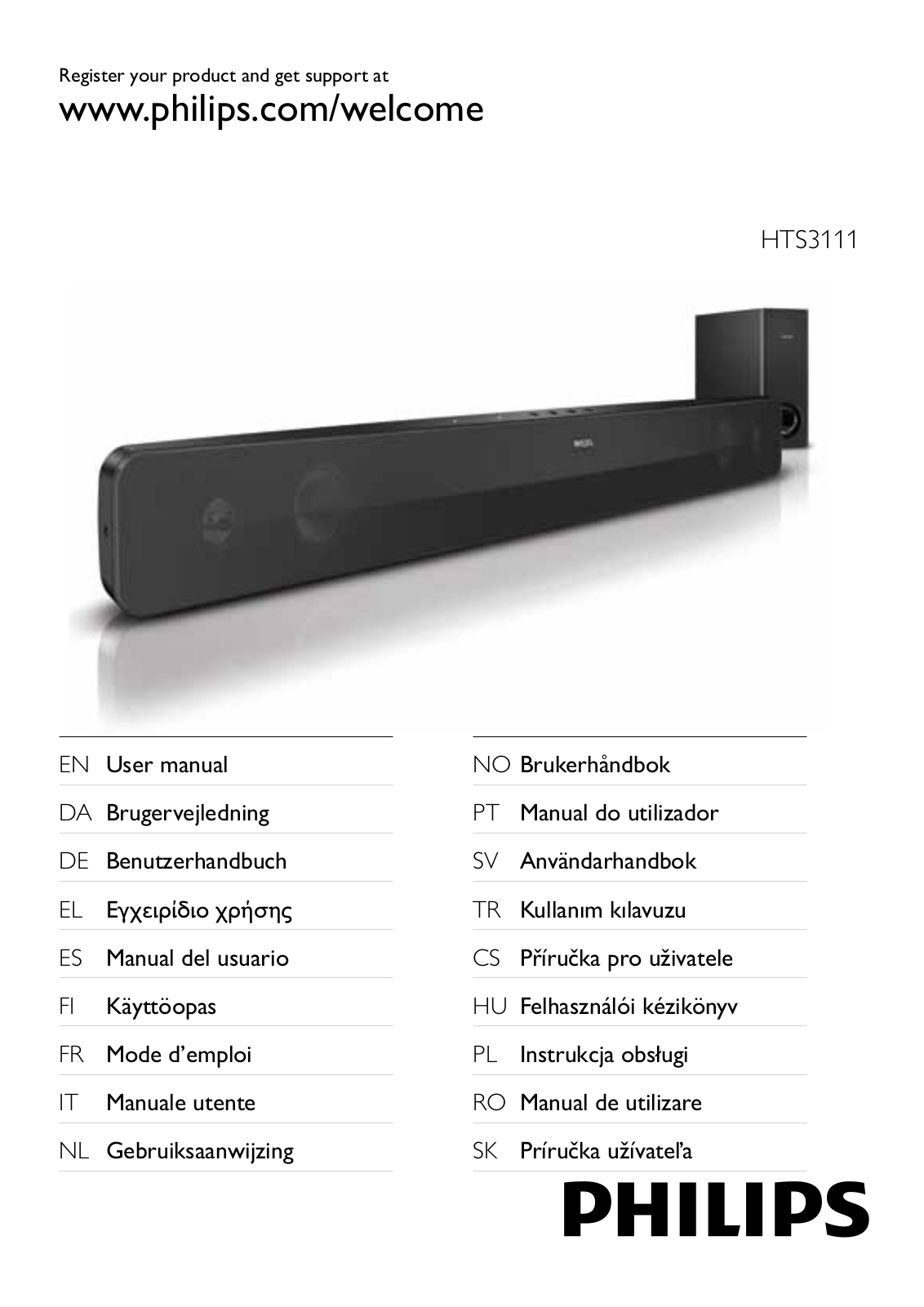 PHILIPS HTS3111 User Manual