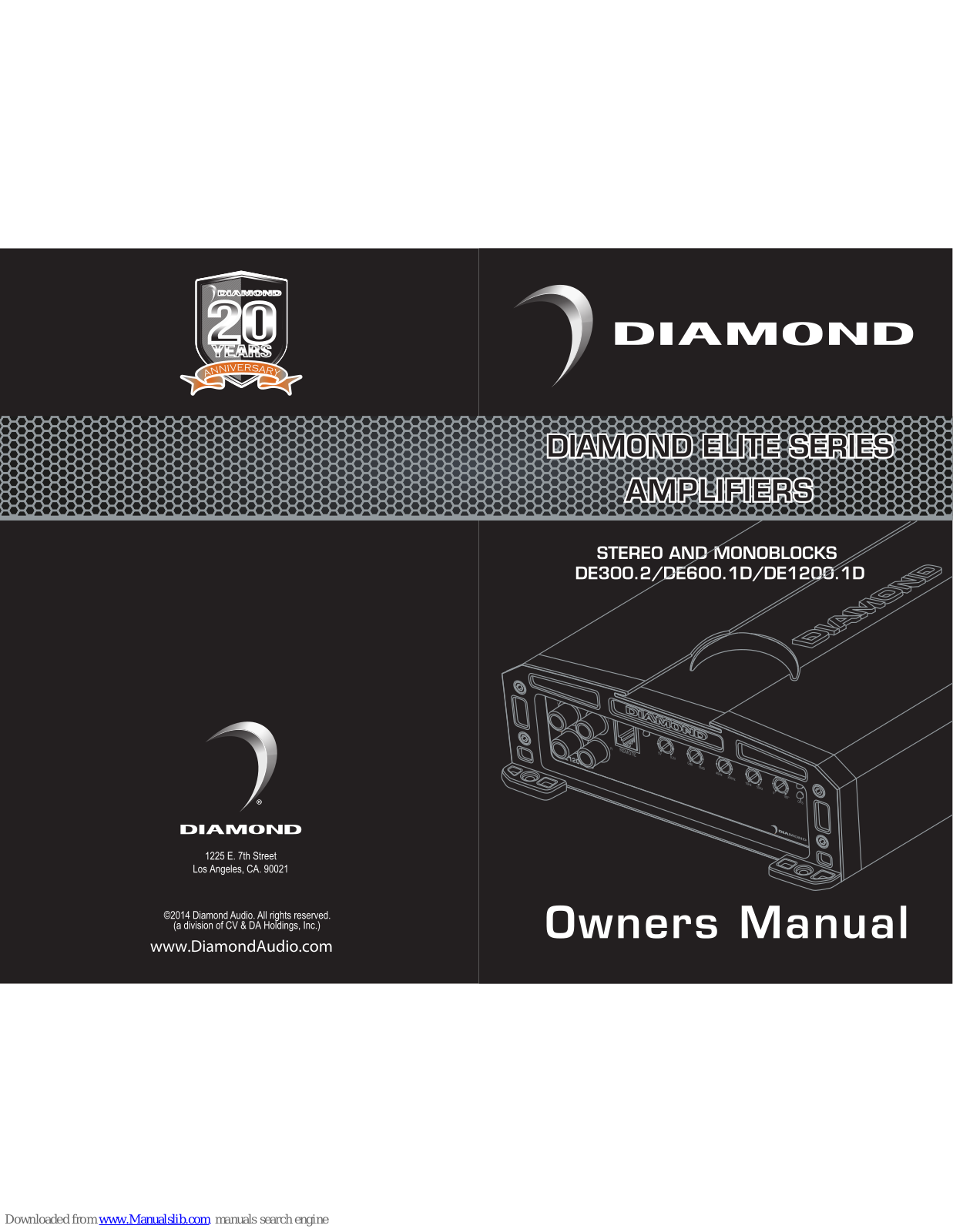 Diamond Elite Series DE300.2, Elite Series DE600.1D, Elite Series DE1200.1D Owner's Manual