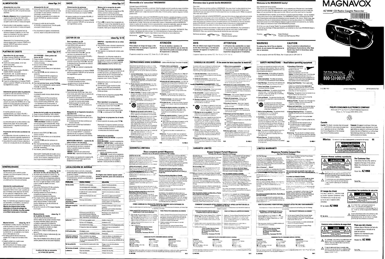 Magnavox AZ 8068 User Manual