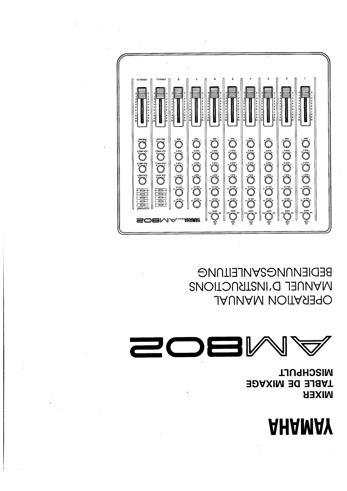 Yamaha Audio AM802 User Manual