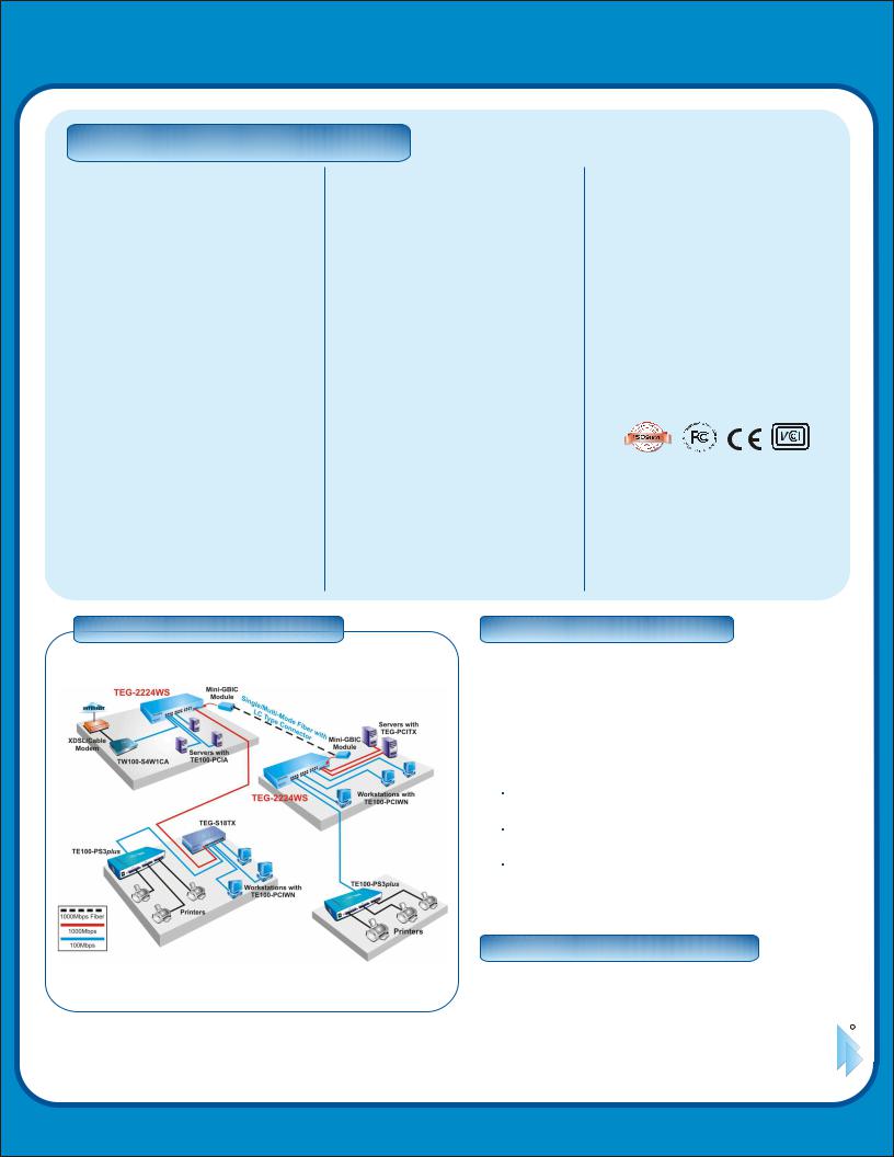 Trendnet TEG-2224WS Datasheet