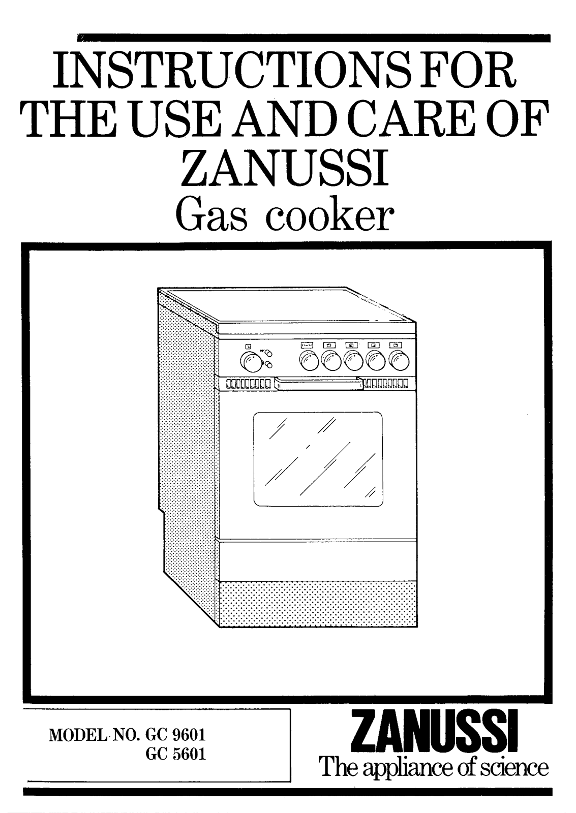 Zanussi GC9601, GC5601 User Manual