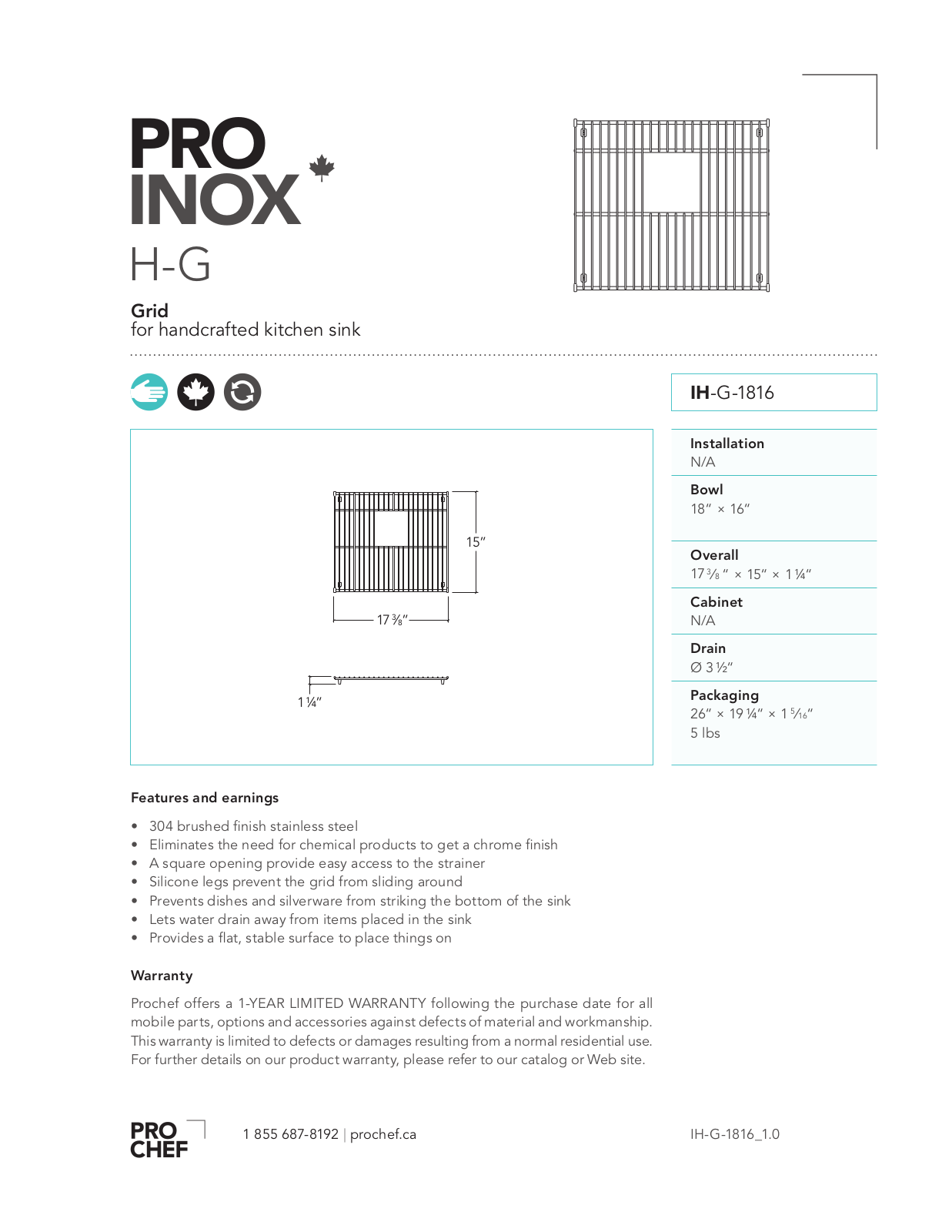 Julien IH-G-1816 User Manual