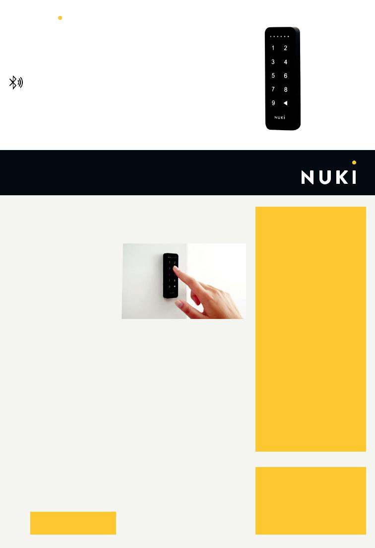 Nuki Keypad User manual