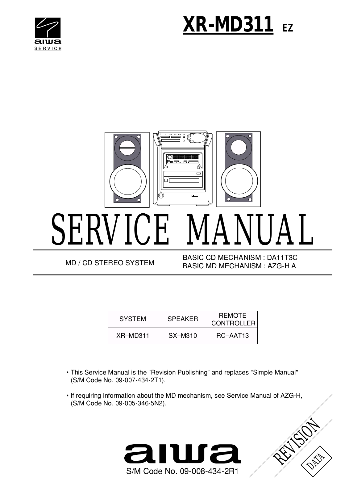 Aiwa XR-MD311 Service Manual