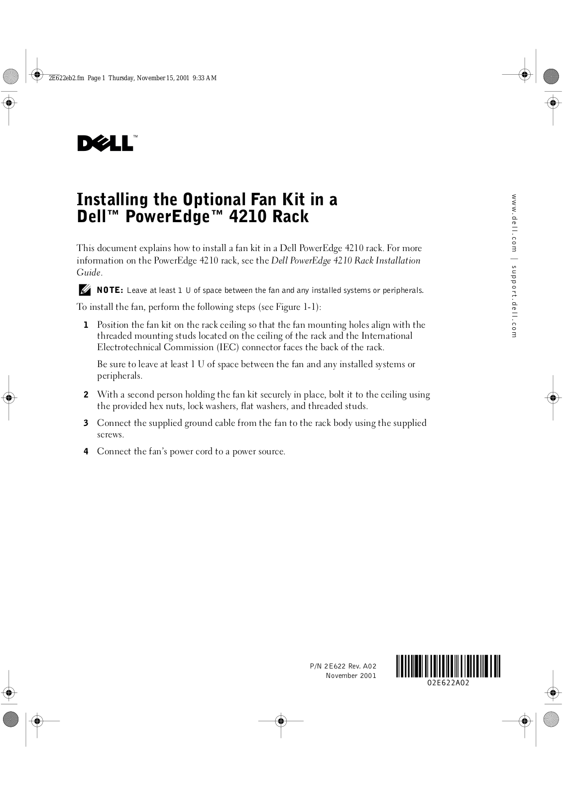 Dell PowerEdge Rack Enclosure 2410 User Manual