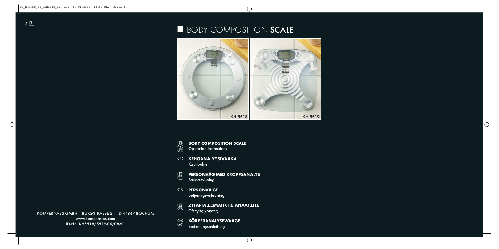 Balance KH 5518 User Manual