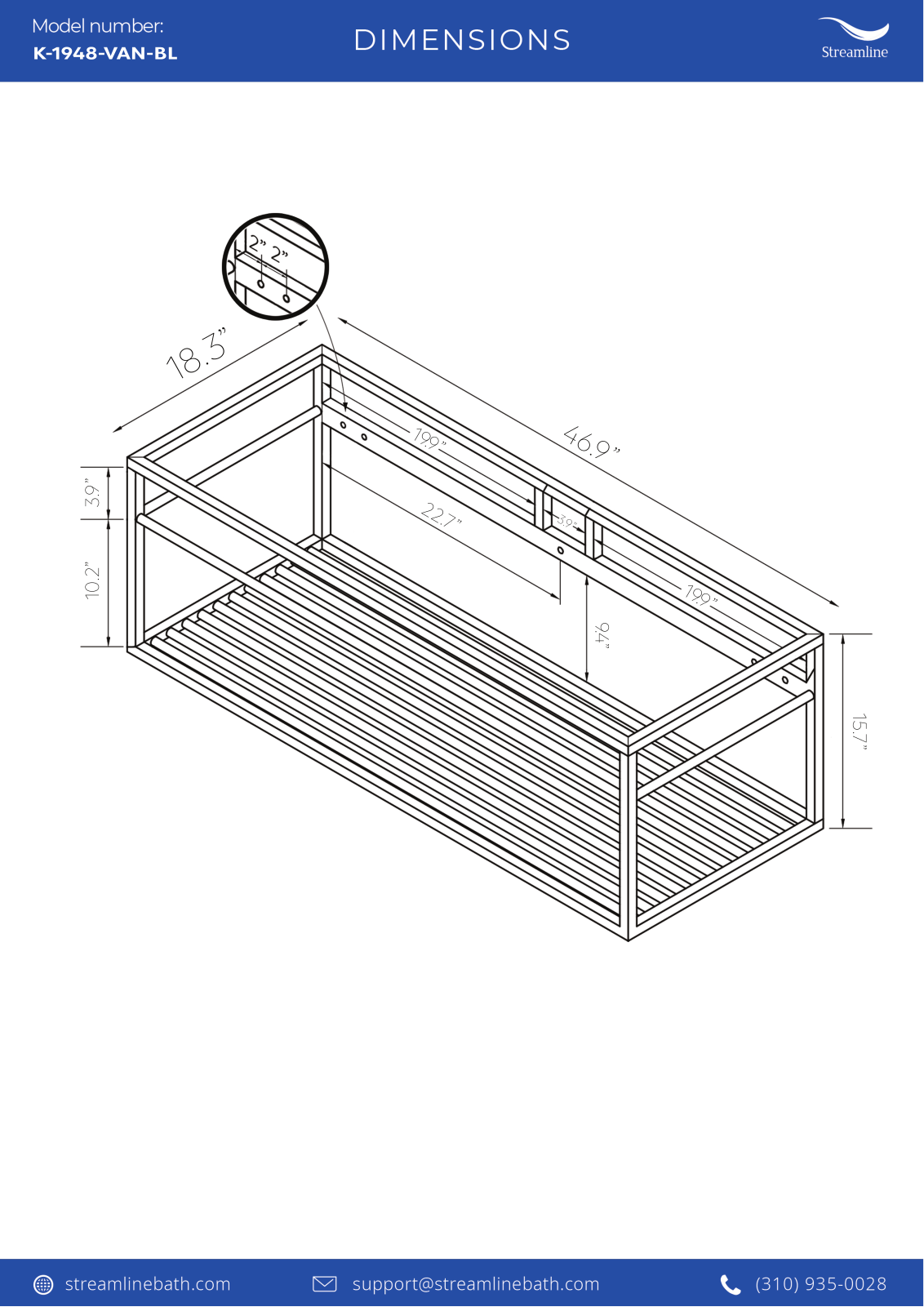Streamline Bath SLBH6067 Dimensions - ManualMachine.com