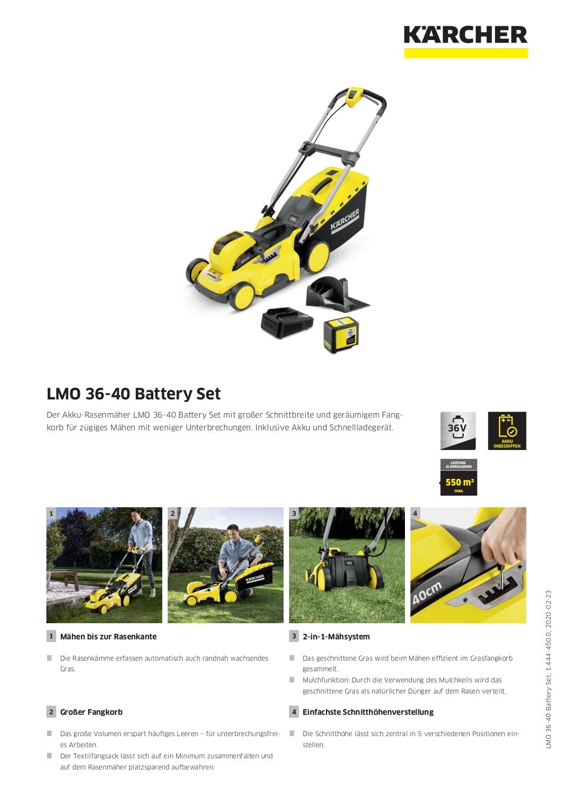 Kärcher LMO 36-40 Battery Set User Manual