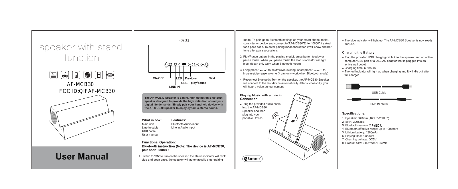 My Music Group AF MCB30 Users manual