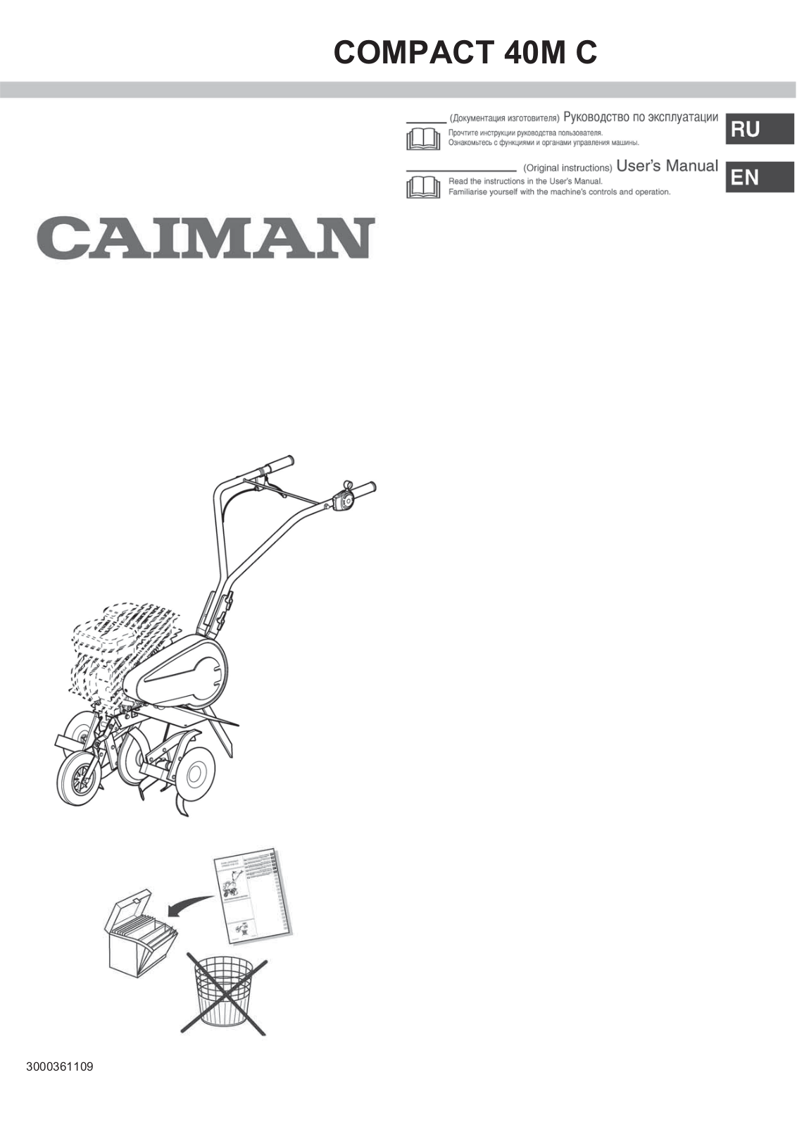 Caiman COMPACT 40 MC User manual