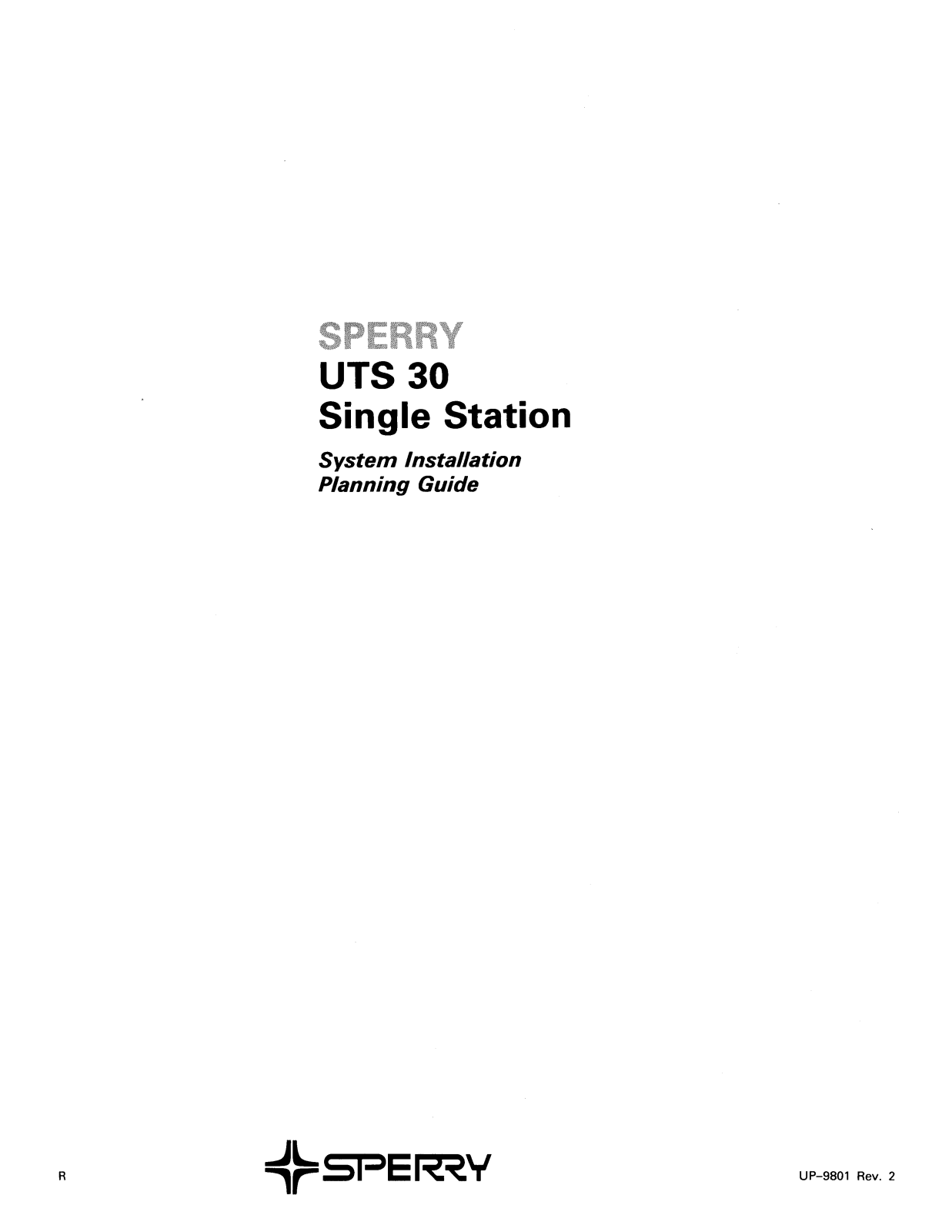 Sperry instrument UTS 30 System Installation - ManualMachine.com