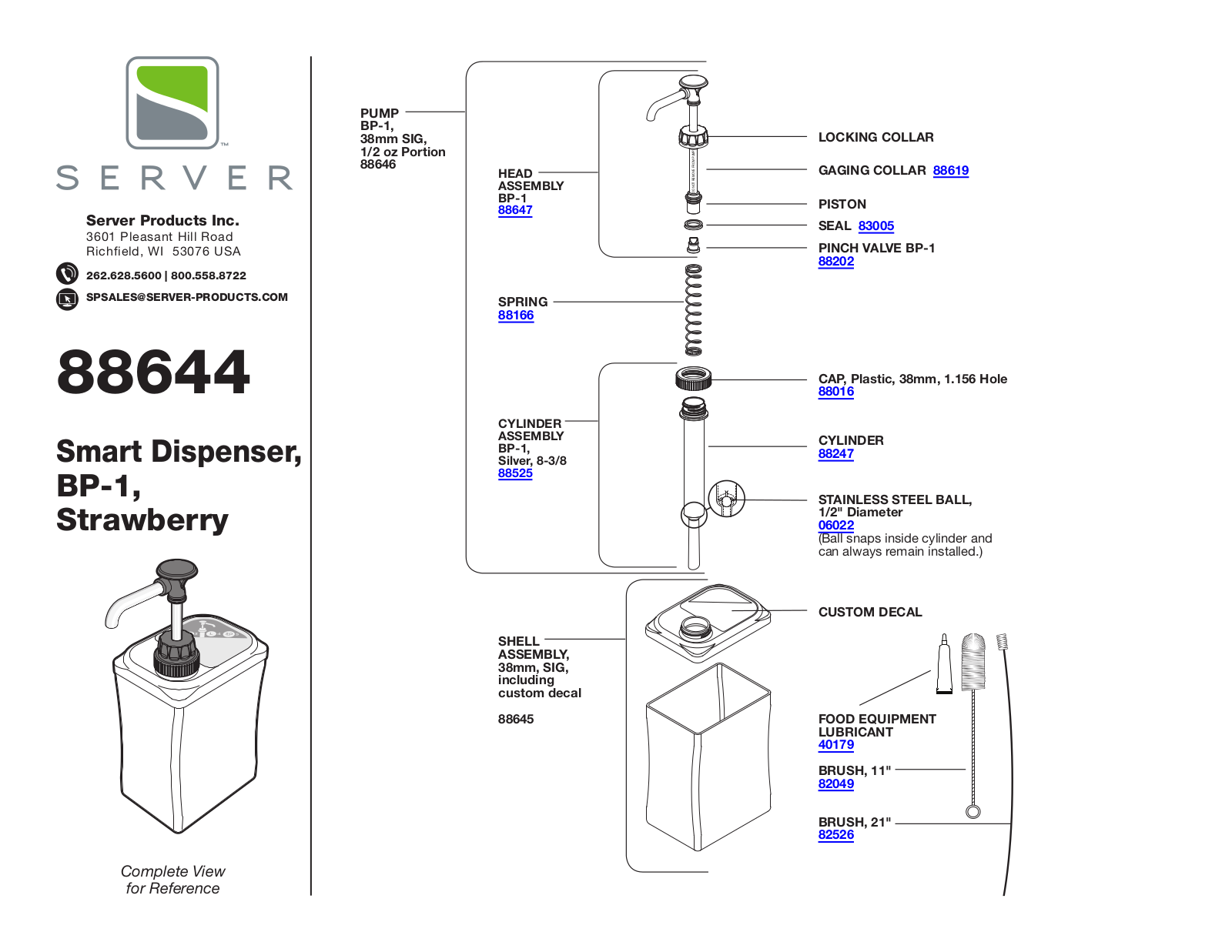 Server 88644 Parts Manual