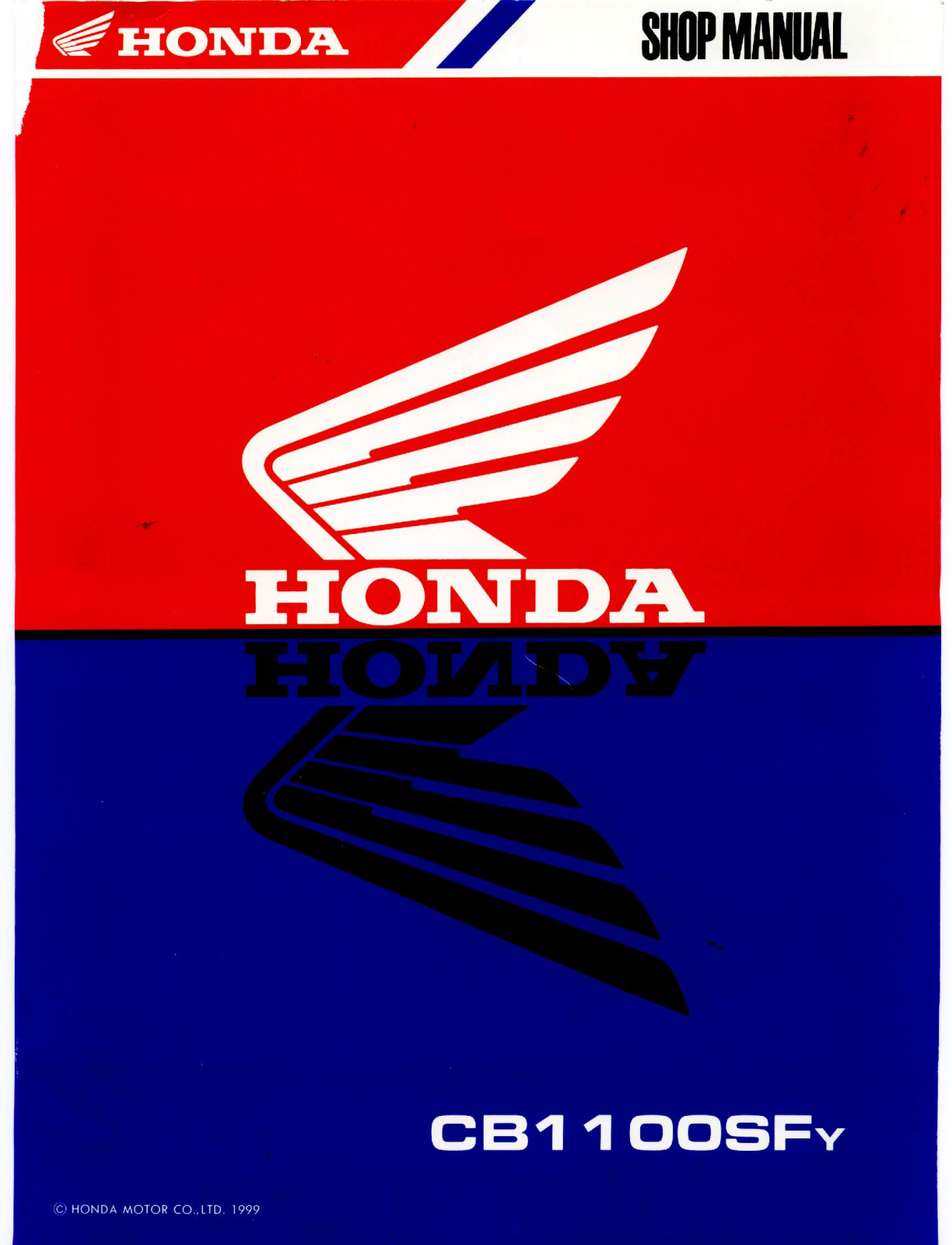 Honda CB1 1100sf workshop manual