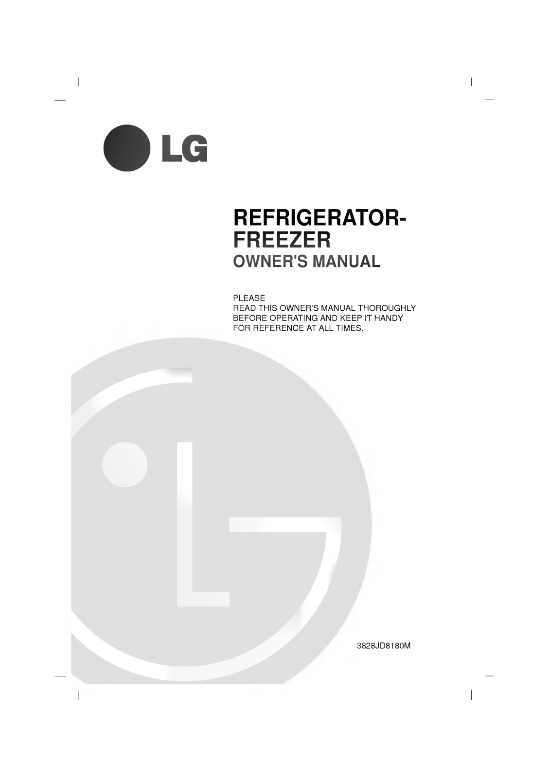 LG GR-602GVF Owner’s Manual