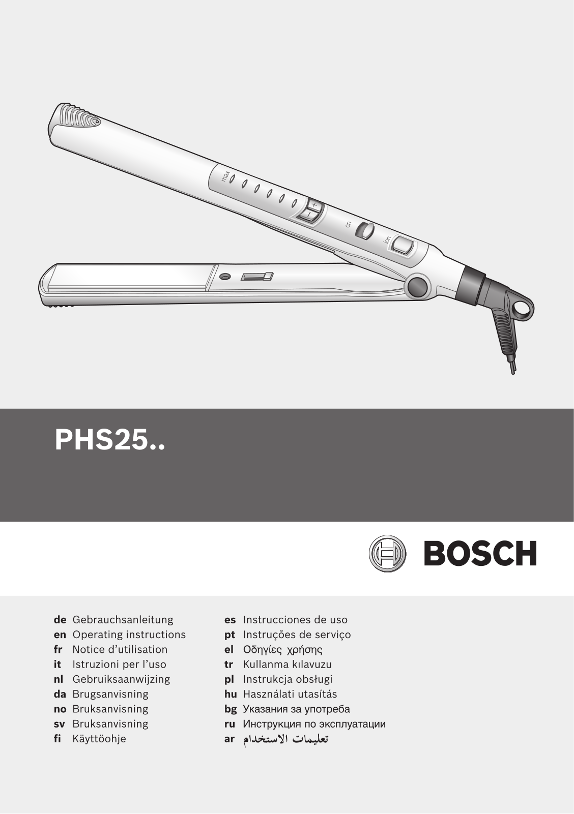 Bosch PHS 2560 User Manual