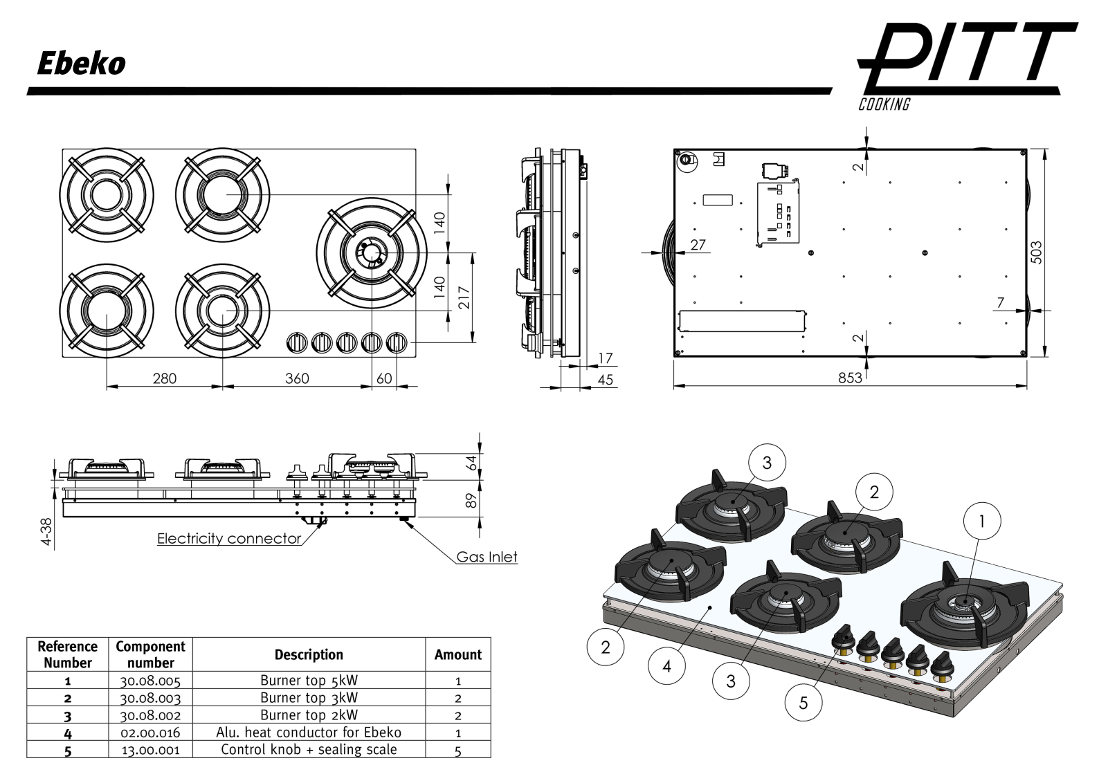 Pitt EBEKO-LPG Specifications Sheet - ManualMachine.com