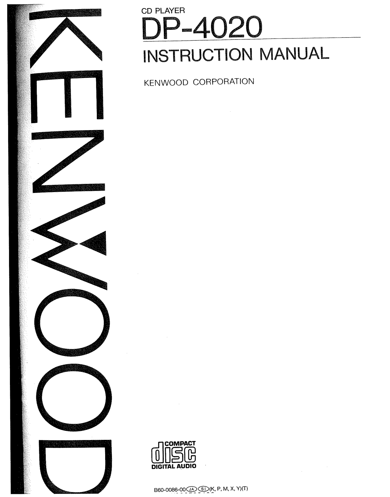 Kenwood DP-4020 Owner's Manual