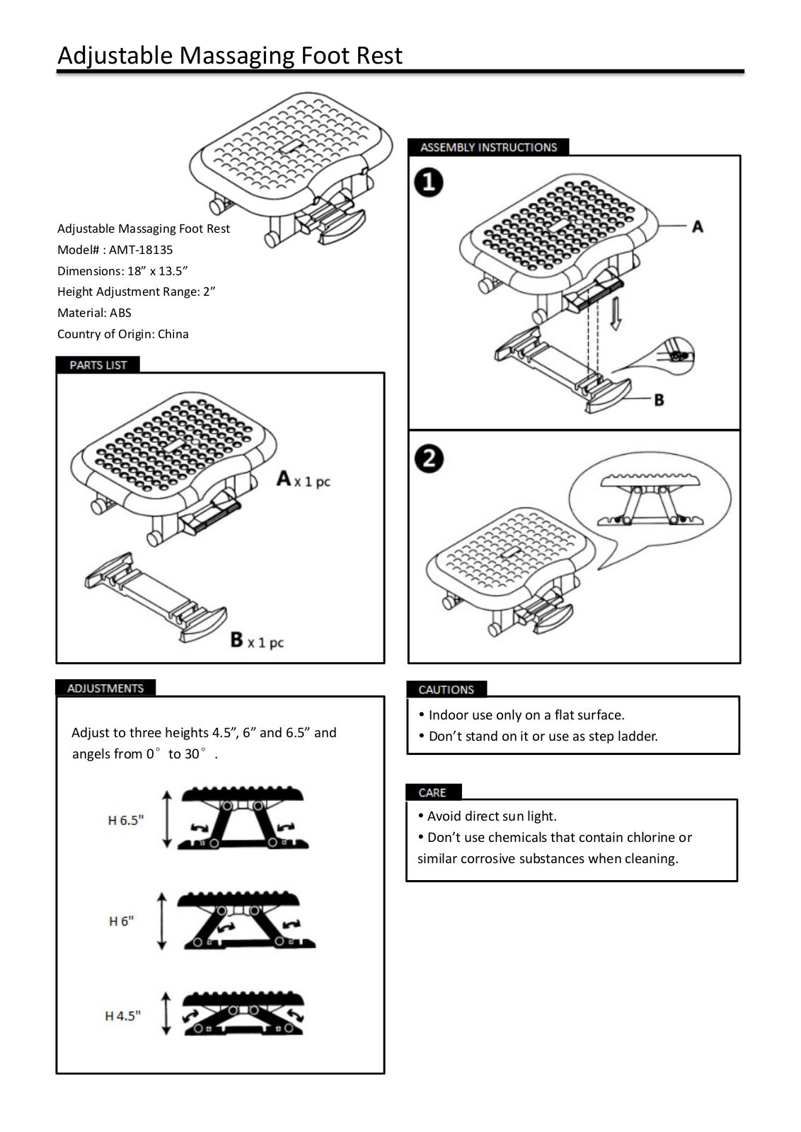ApexDesk AXDS1017 Specifications - ManualMachine.com
