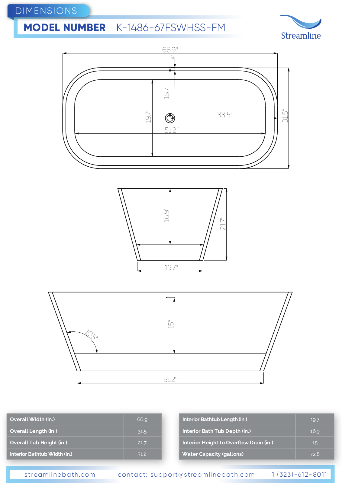 Streamline K148667FSWHSSFM Specifications