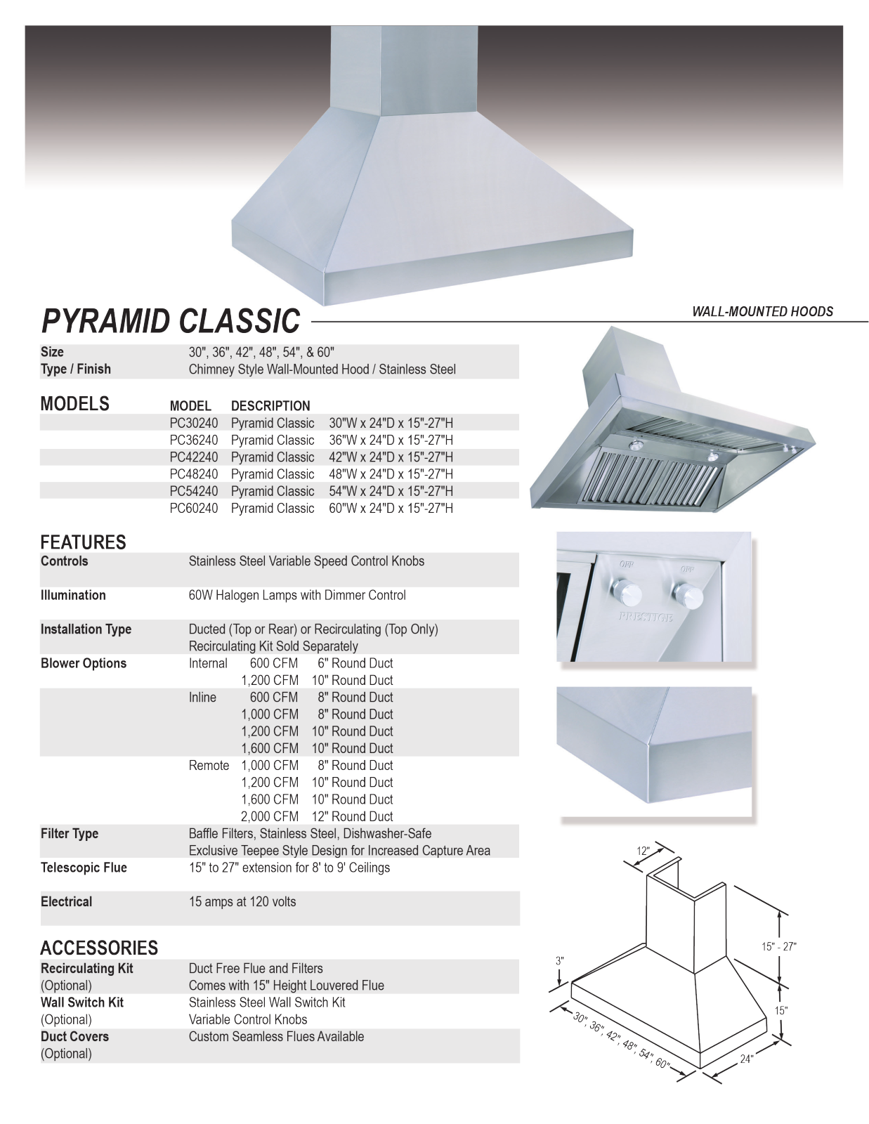 Prestige W007096237 Specifications - ManualMachine.com