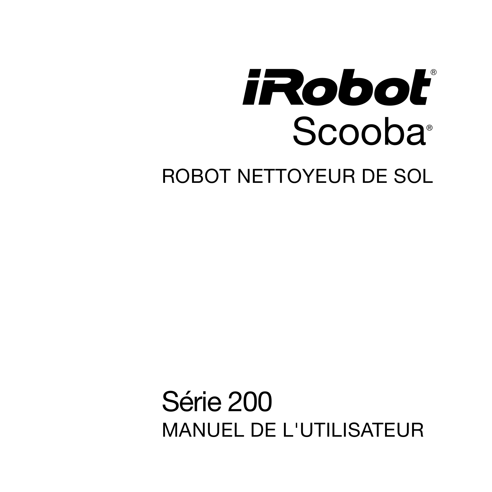 IROBOT SCOOBA 200 User Manual