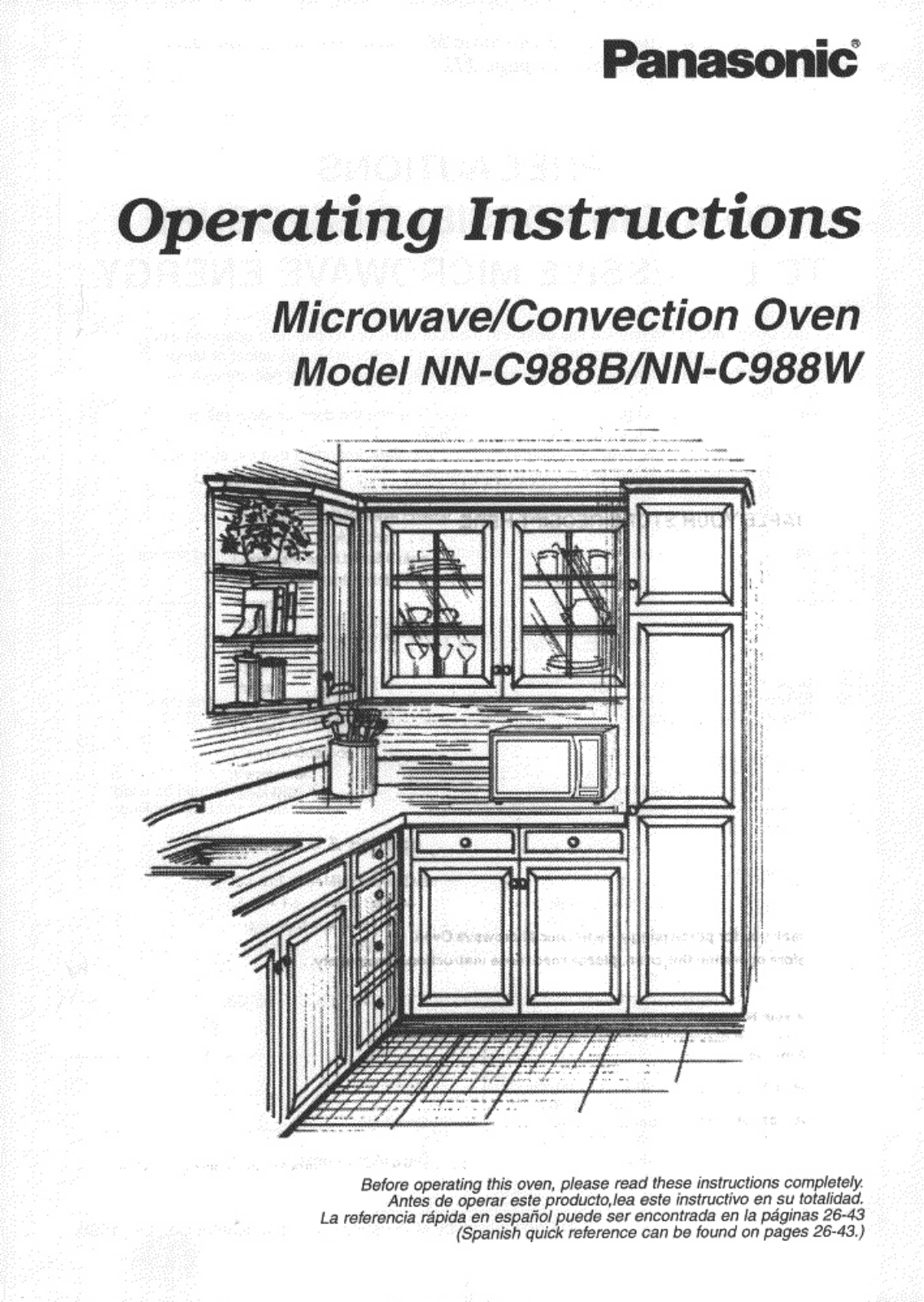 Panasonic nn-c988b Operation Manual