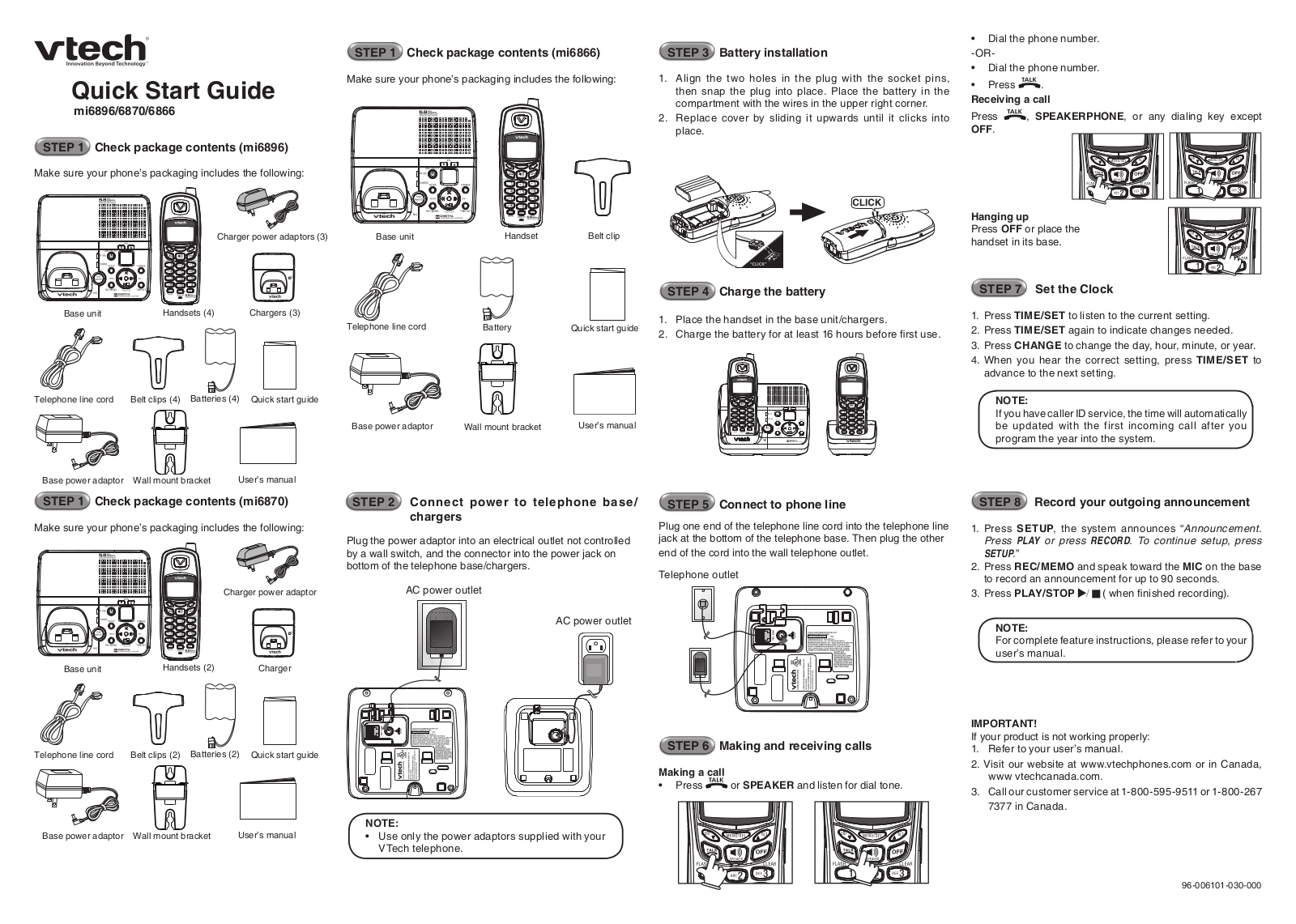 Vtech MI6866 User Manual