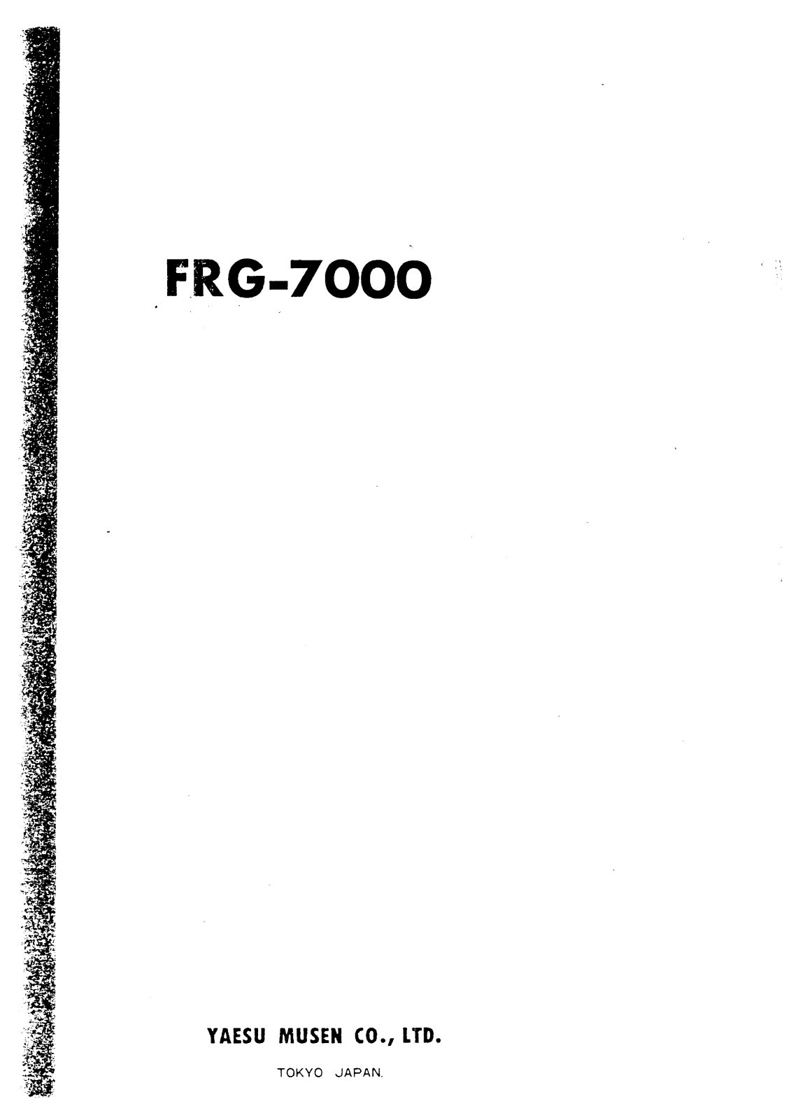 Yaesu FRG-7000 User Guide