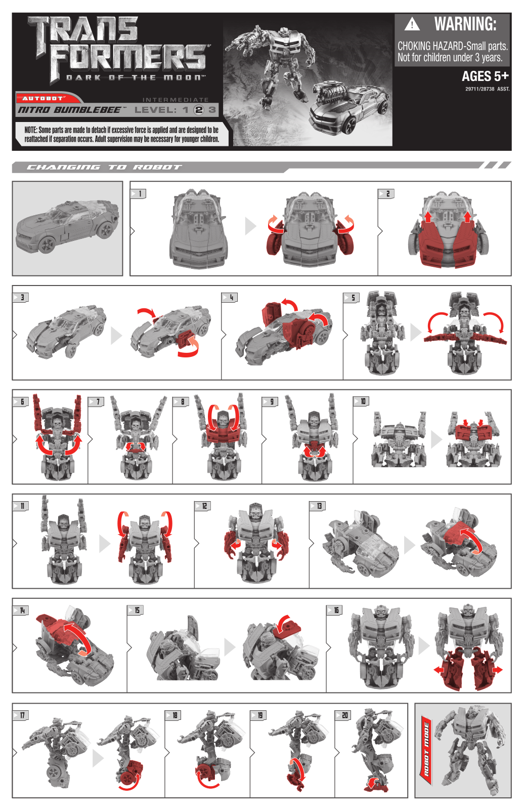 Hasbro TRANSFORMERS NITRO BUMBLEBEE LEVEL 2 User Manual