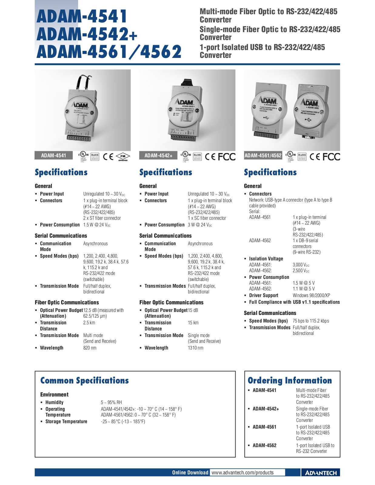 B&B Electronics ADAM-4542+ Datasheet