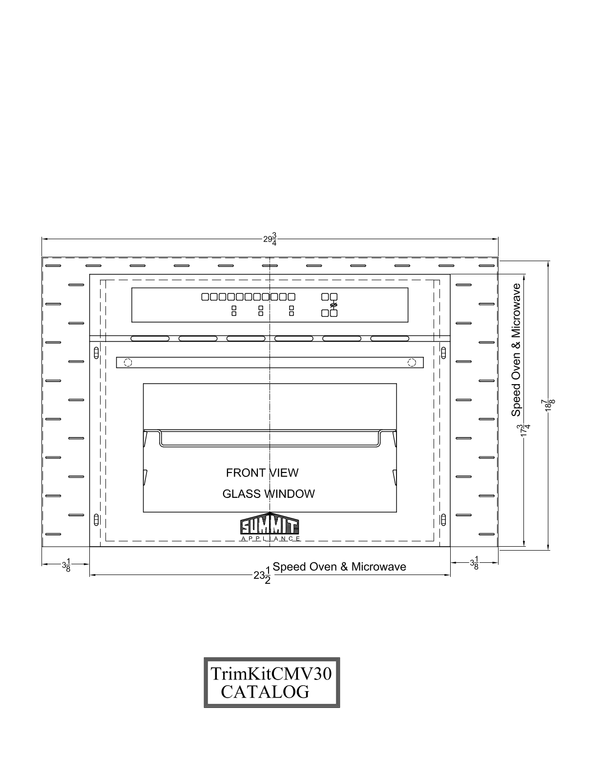 Summit TRIMKITCMV30 Technical Drawing