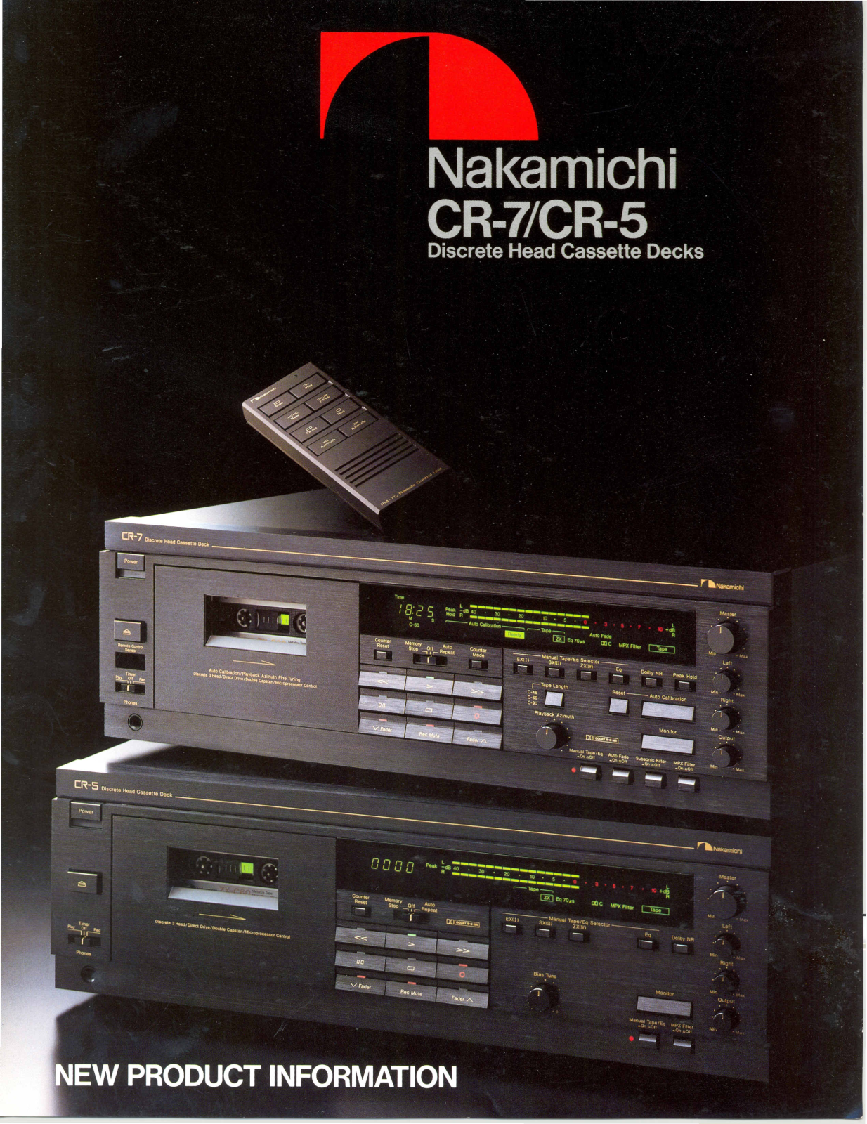 Nakamichi CR-5, CR-7 Brochure