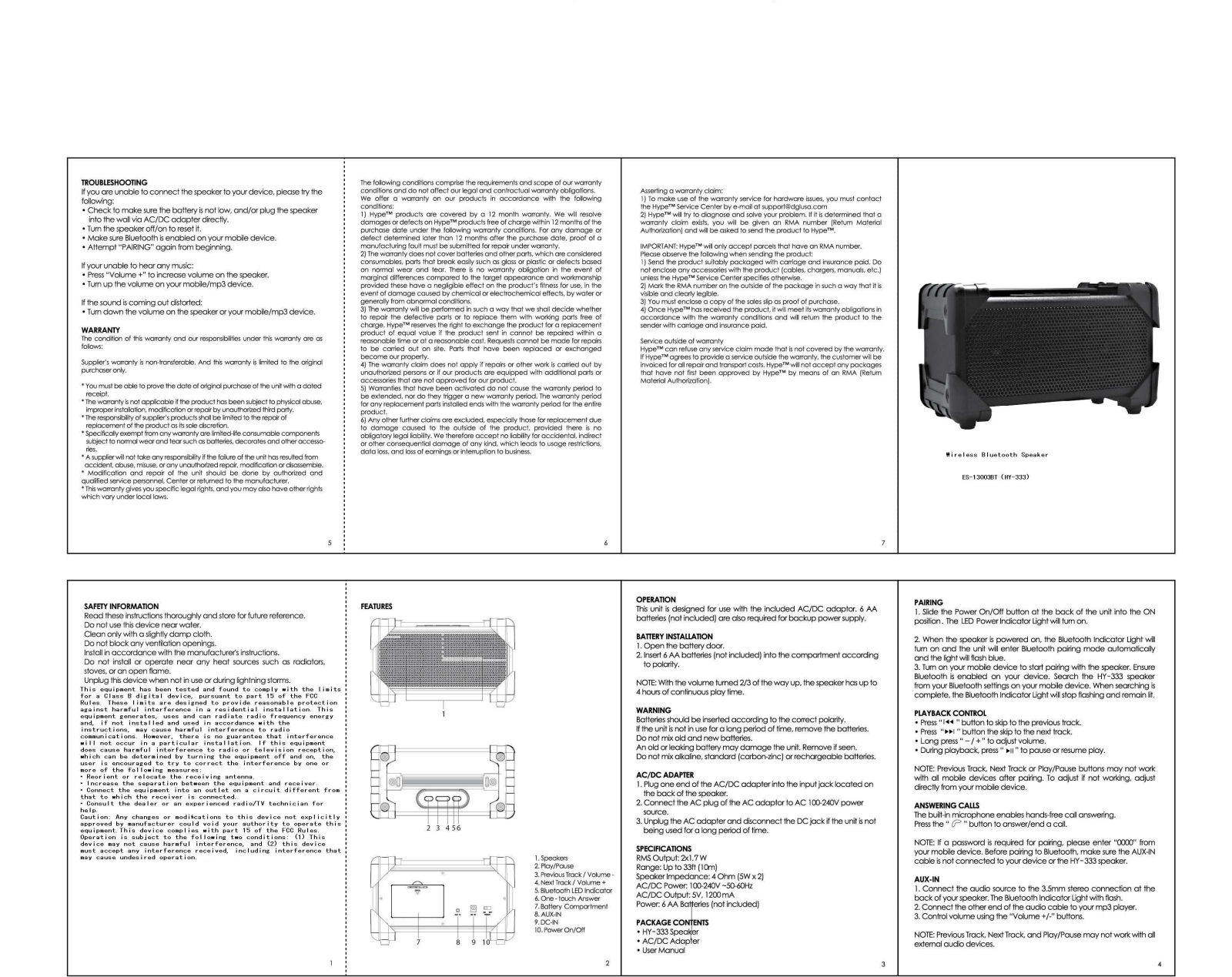 AOB ELECTRONICS ES 13003BT User Manual