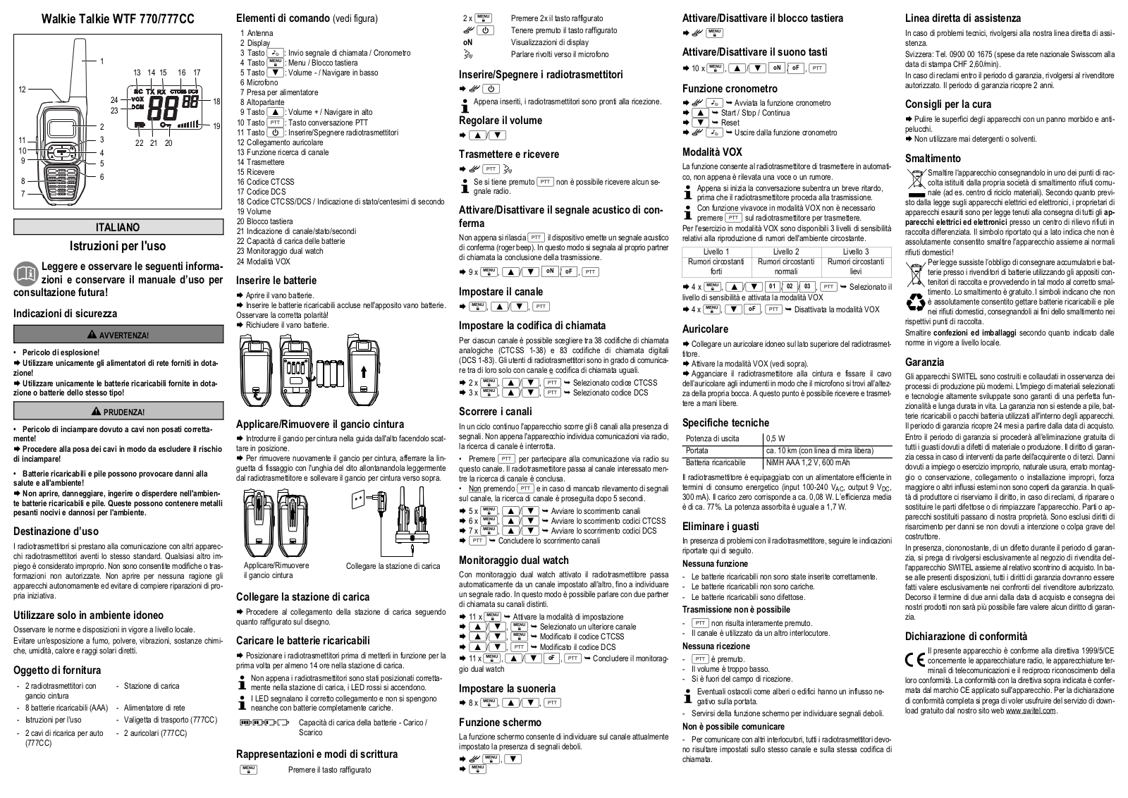 Switel WTF770 User guide