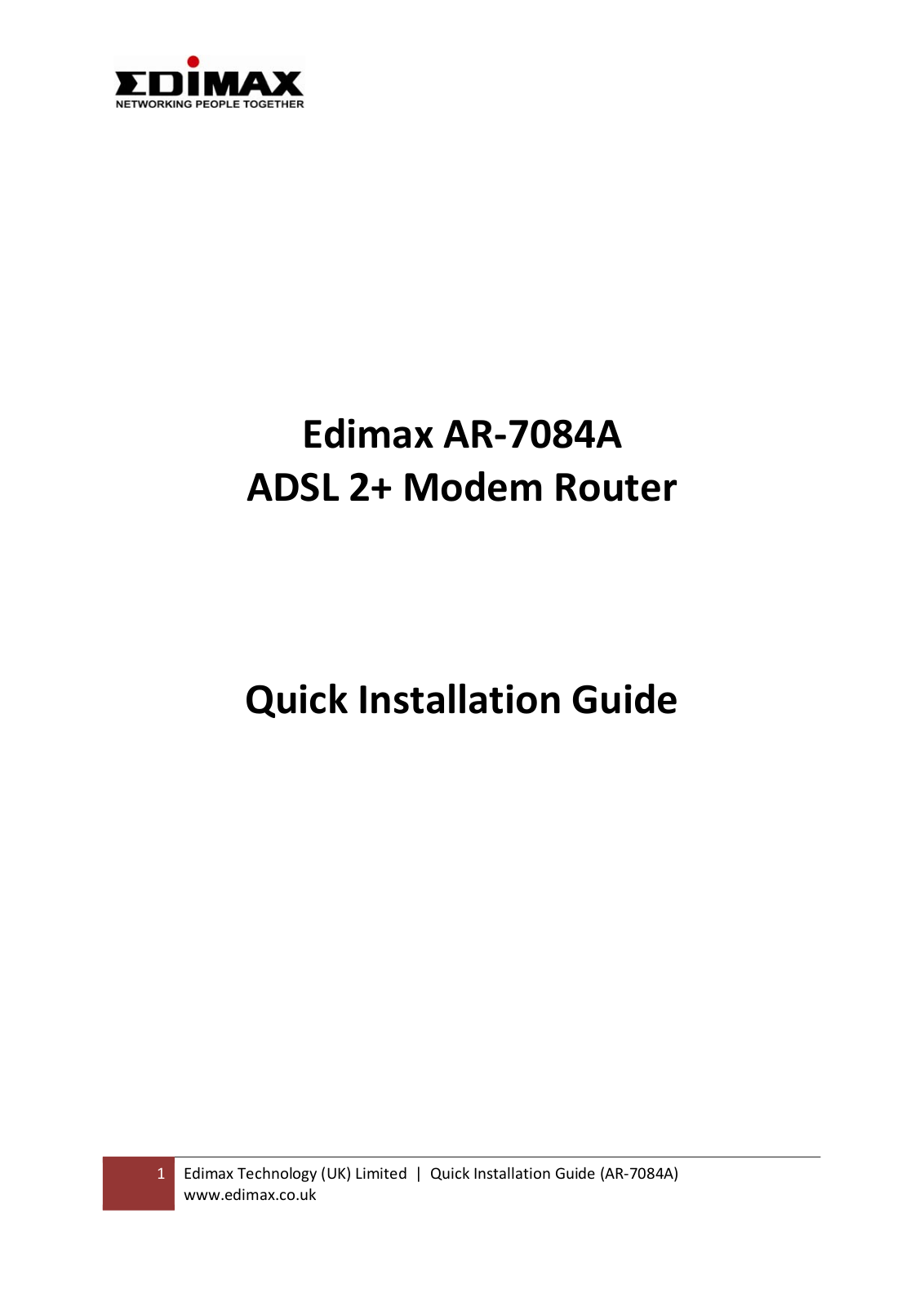 Edimax AR-7084A User Manual