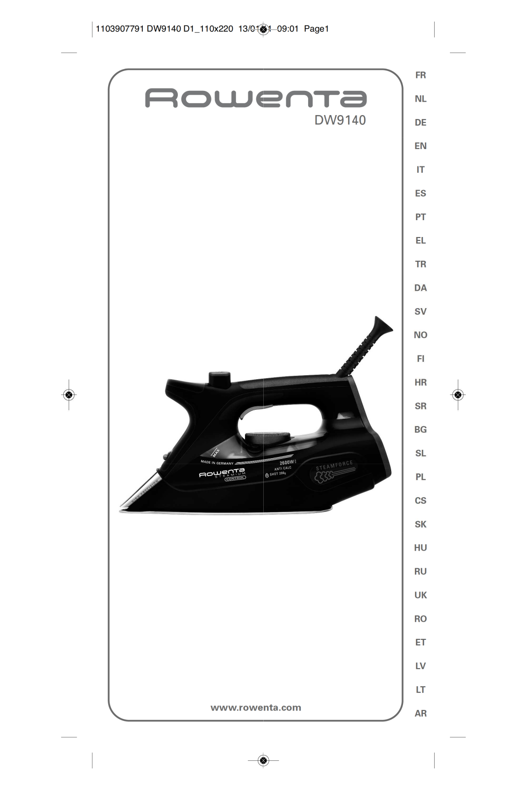 Rowenta DW9140 User manual