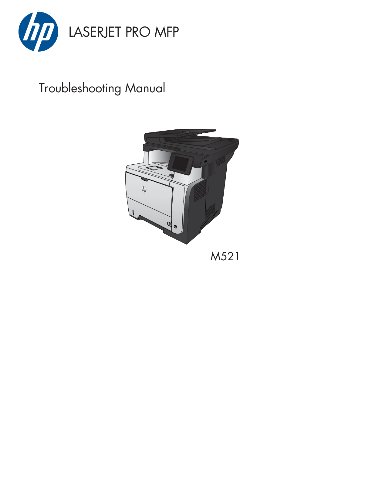 HP LaserJet Pro MFP M521 Troubleshooting Manual