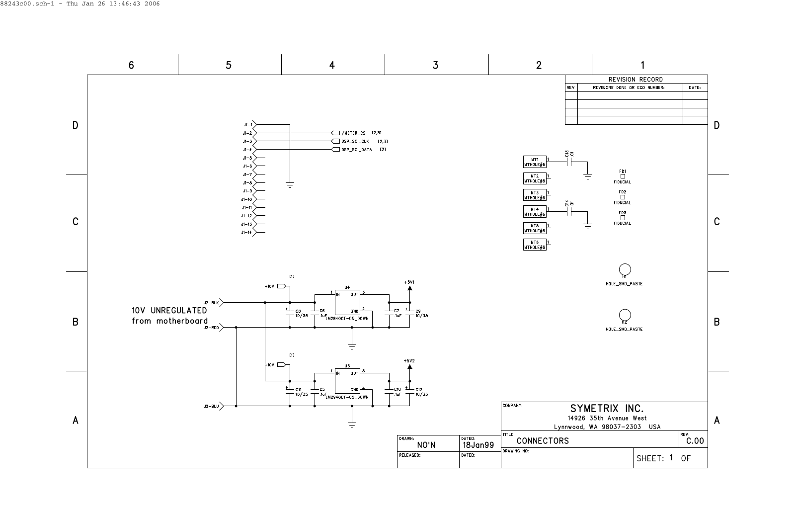 Symetrix 8824 Display Board Schematic