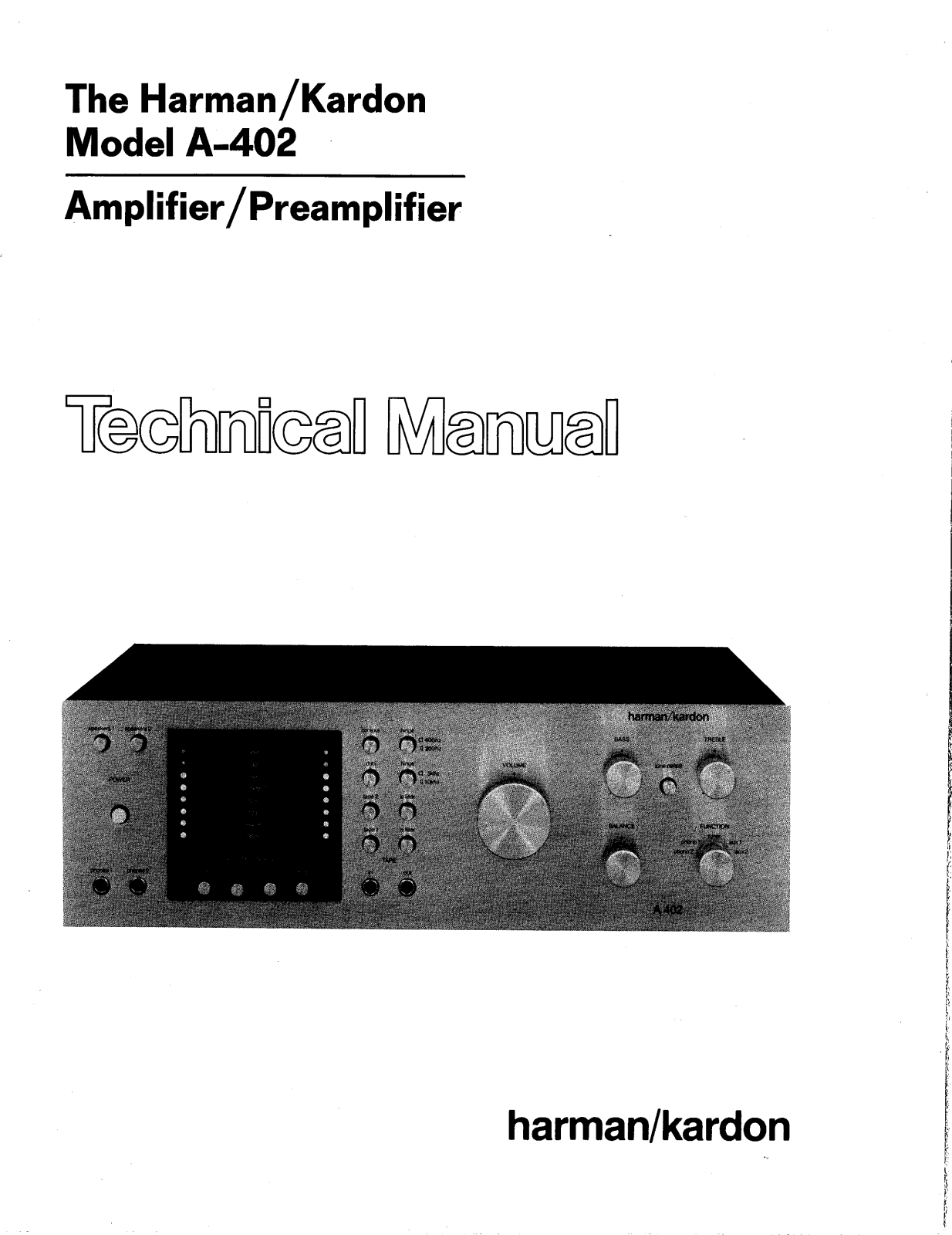 HARMAN KARDON A   402 Service Manual