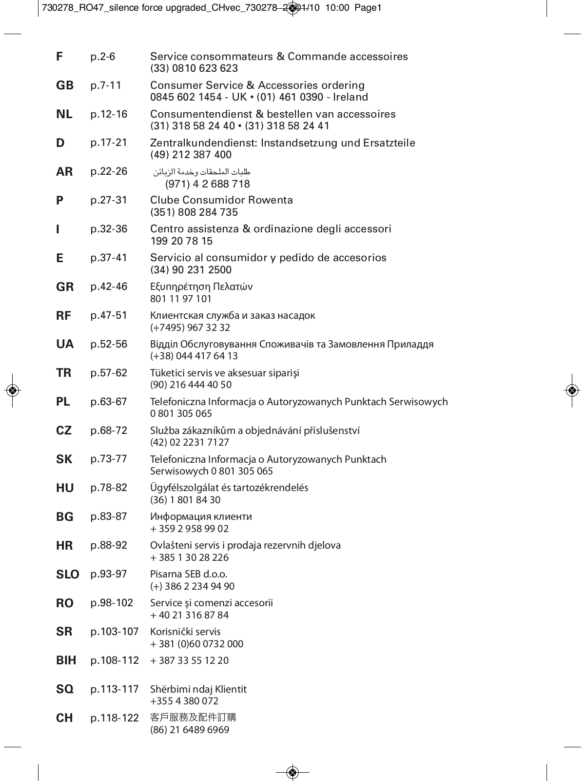 ROWENTA RO4721FA User Manual