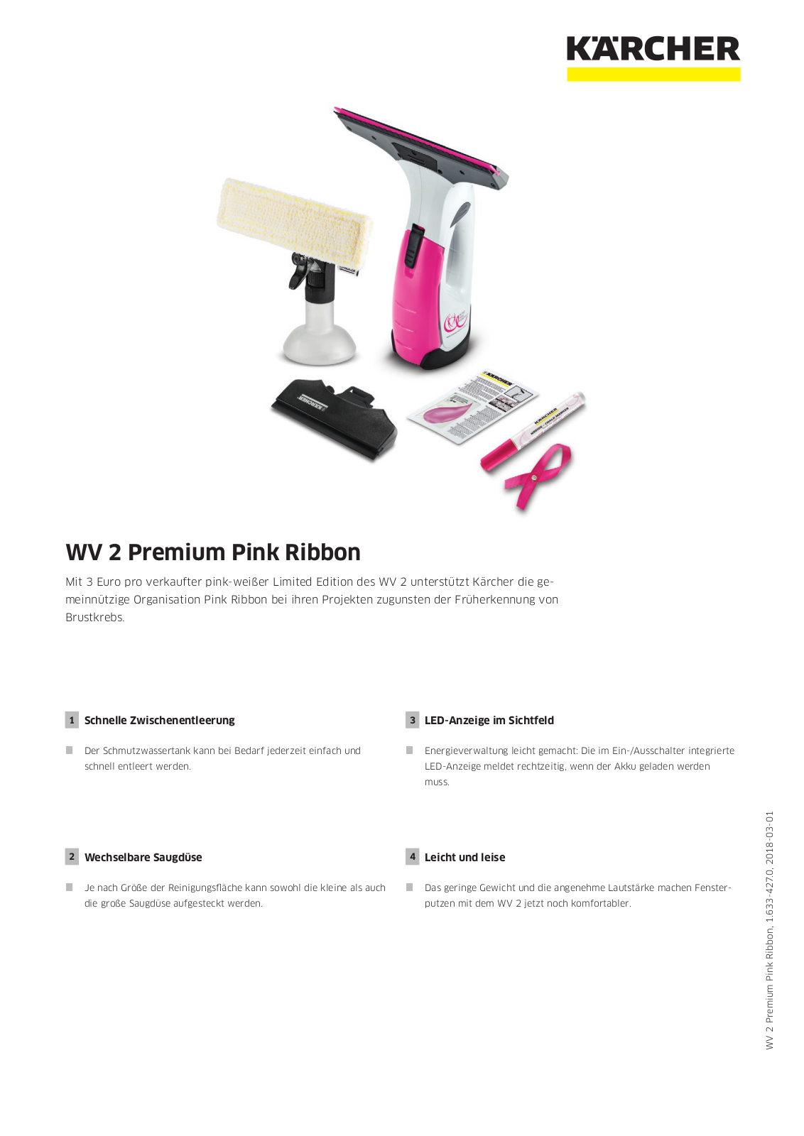 Kärcher WV2 Premium Pink Ribbon User Manual