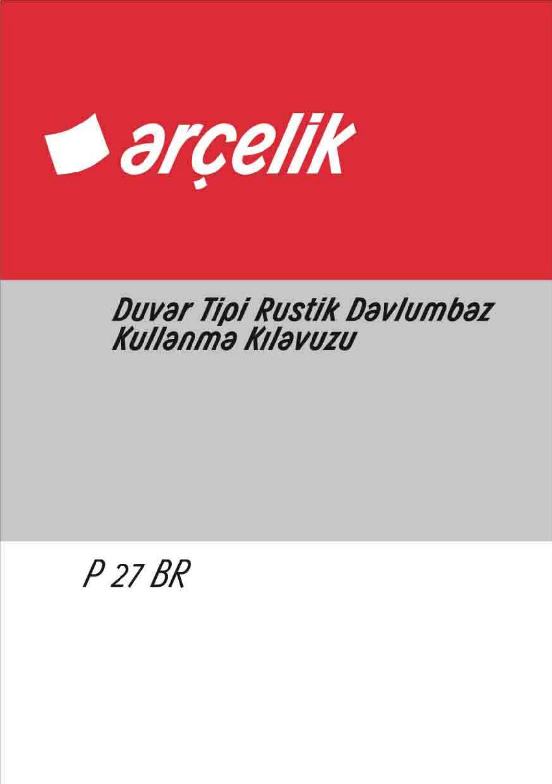 Arçelik P27BR User manual - ManualMachine.com
