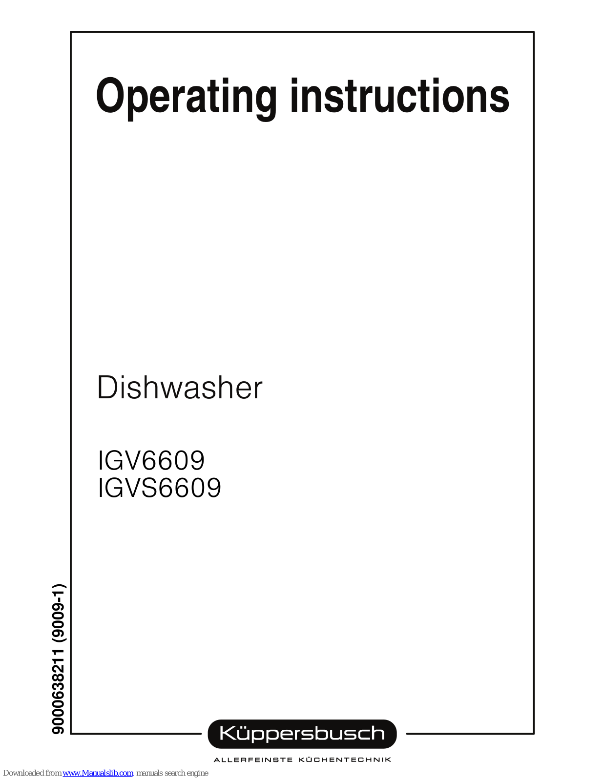 Kuppersbusch IGV6609, IGVS6609 Operating Instructions Manual