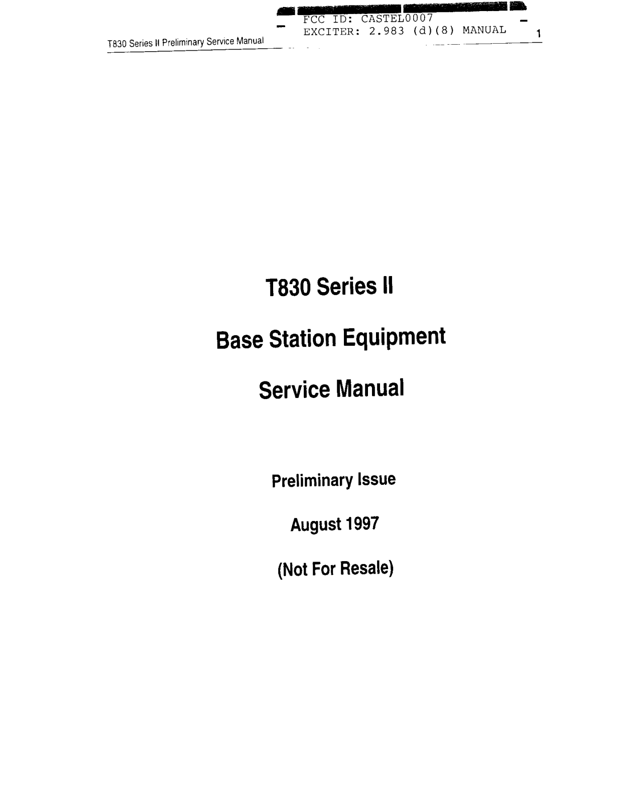 Tait TEL0007 Users Manual