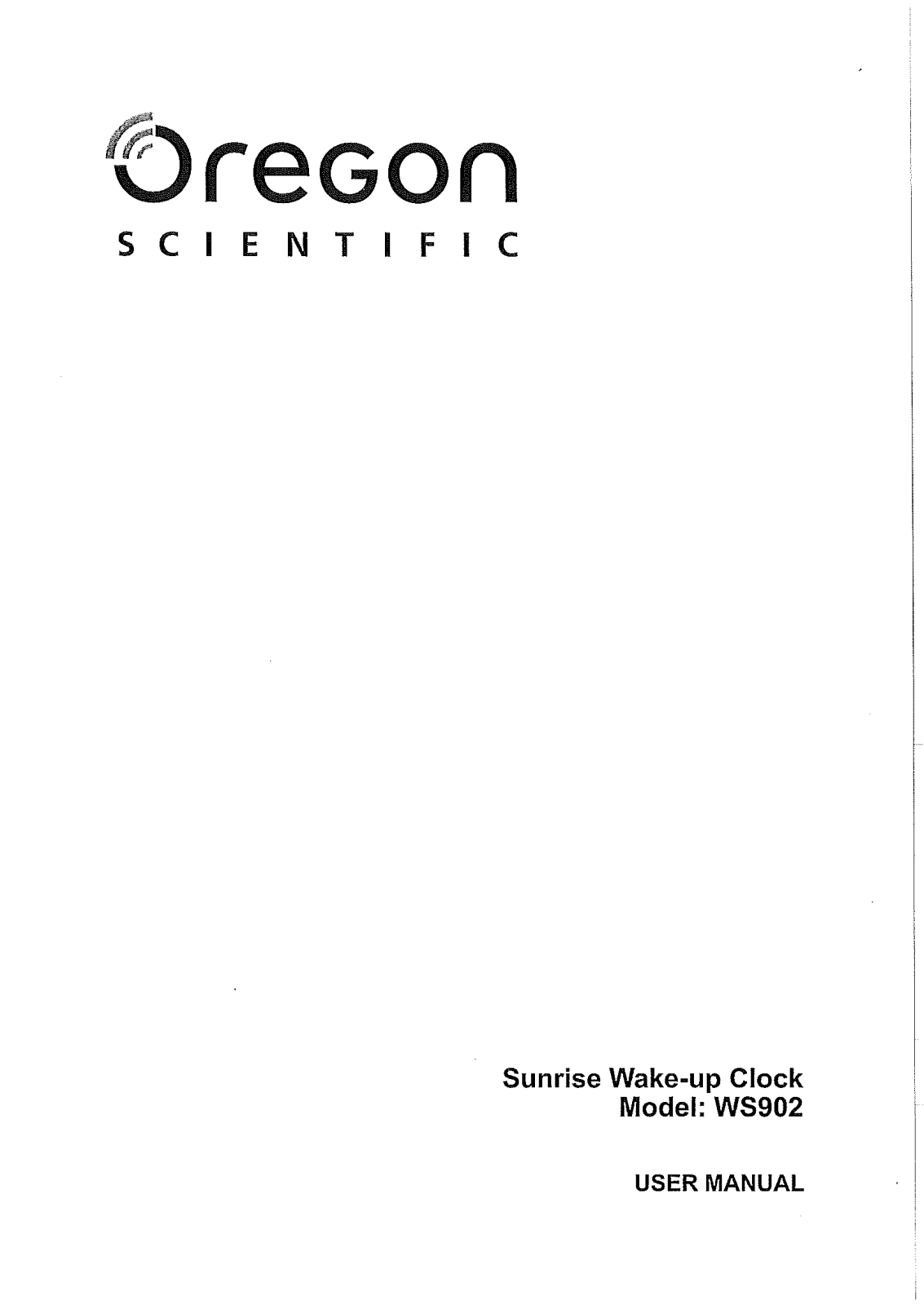 Oregon Scientific WS902 User guide