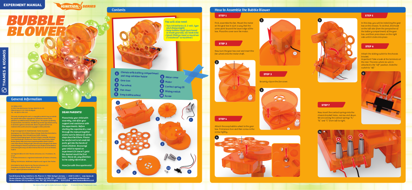 Thames & Kosmos BUBBLE BLOWER Experiment Manual - ManualMachine.com