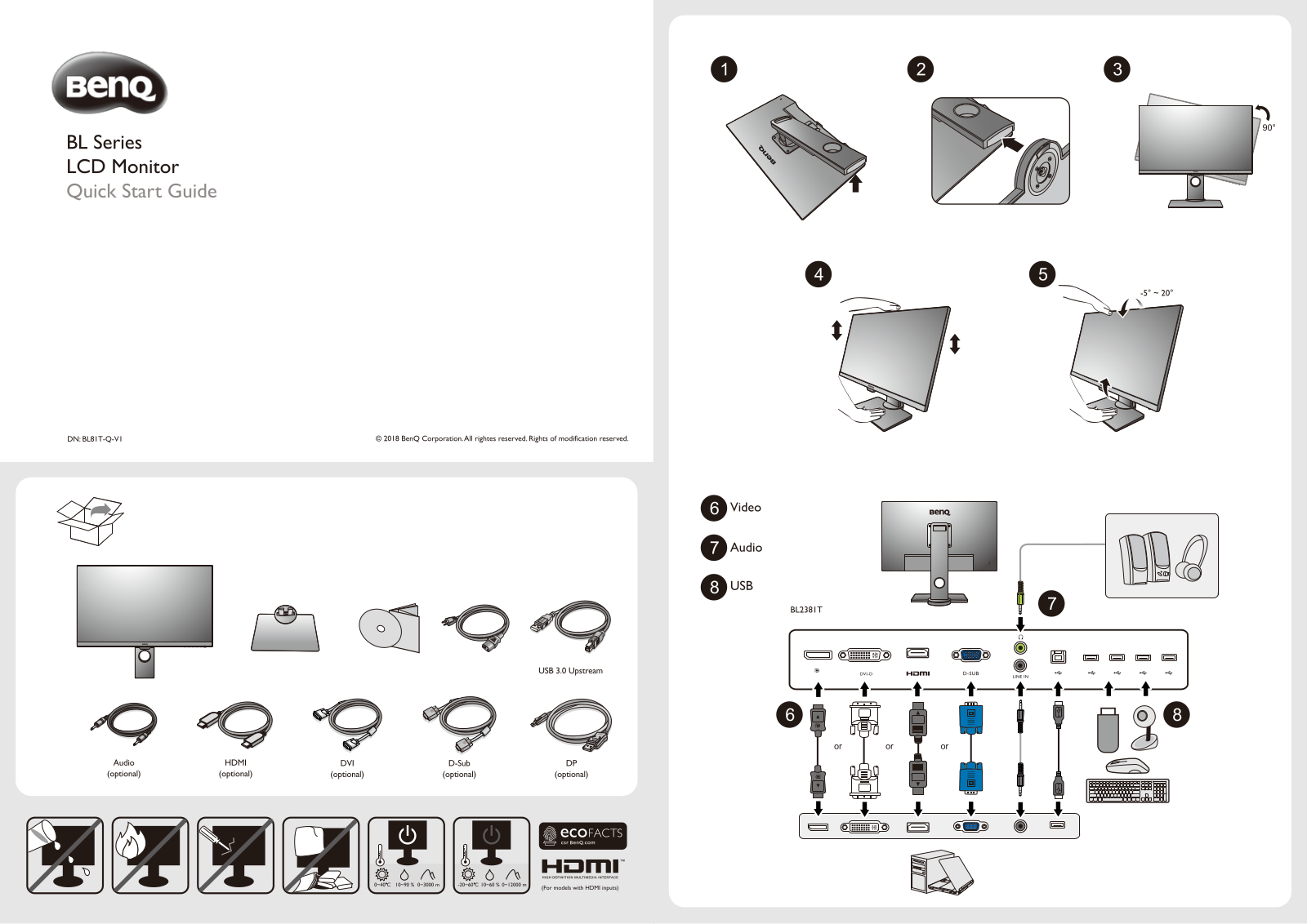 Benq 9H.LHMLA.TBE Quick Start Guide