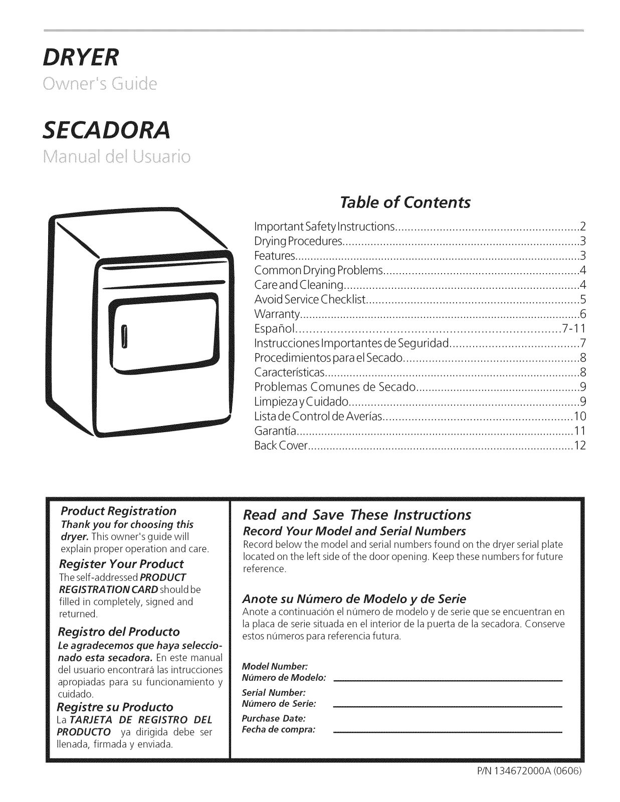 Frigidaire FERB6600FS0 Owner’s Manual