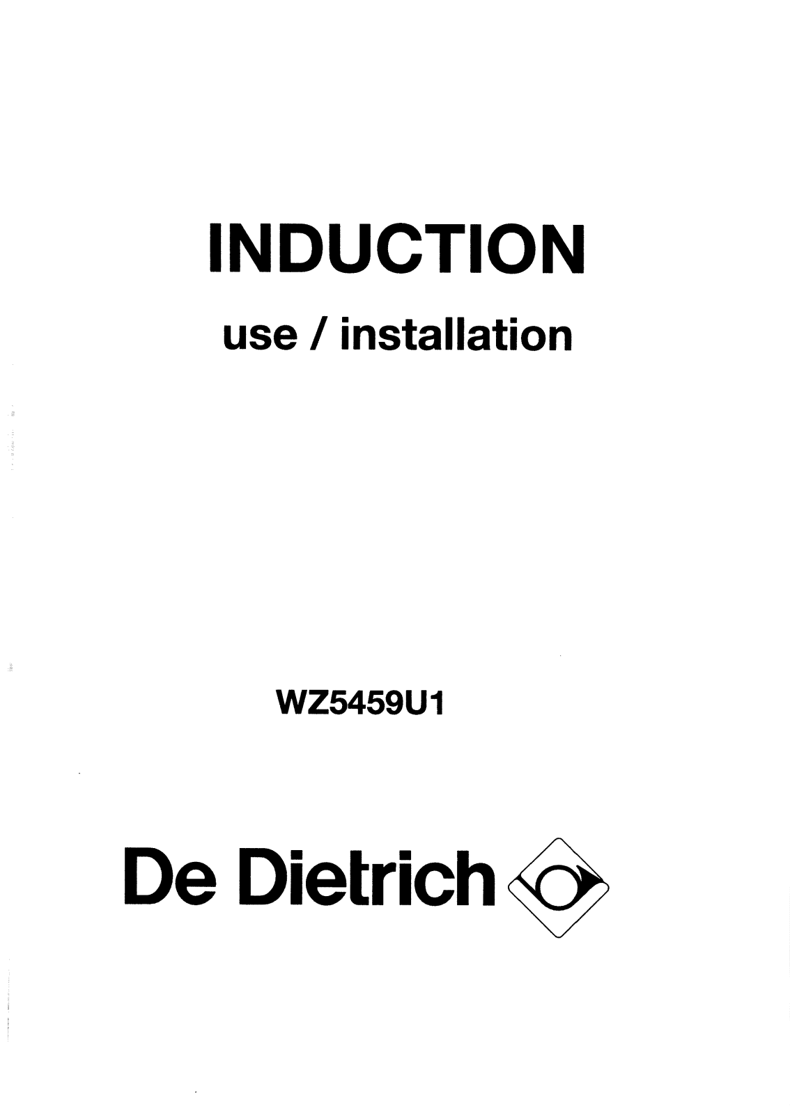 De dietrich WZ5459U1 User Manual